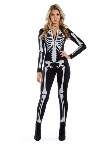 Buy Tipsy Elves Womens Skeleton Halloween Costume Bodysuit With Back Printing Sexy Skeleton