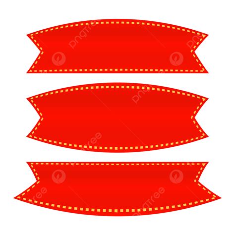 Gambar Set Pita Merah Koleksi Clipart Desain Pita Merah Pita Spanduk