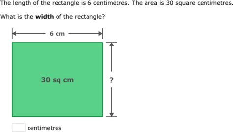 Ixl Find The Area Or Missing Side Length Of A Rectangle Grade 4