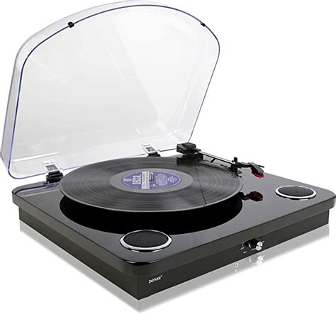 Denver Vinyl Record Player Turntable Bluetooth Record To Mp3 No Pc