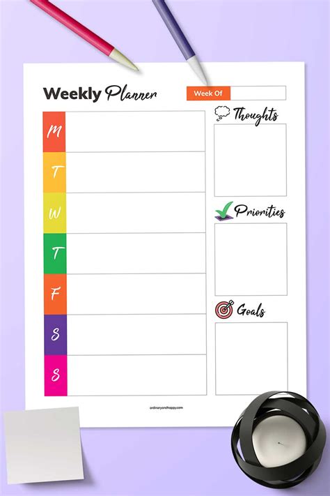 4 Weekly Planner Printables To Organize Your Monday To Sunday Free And