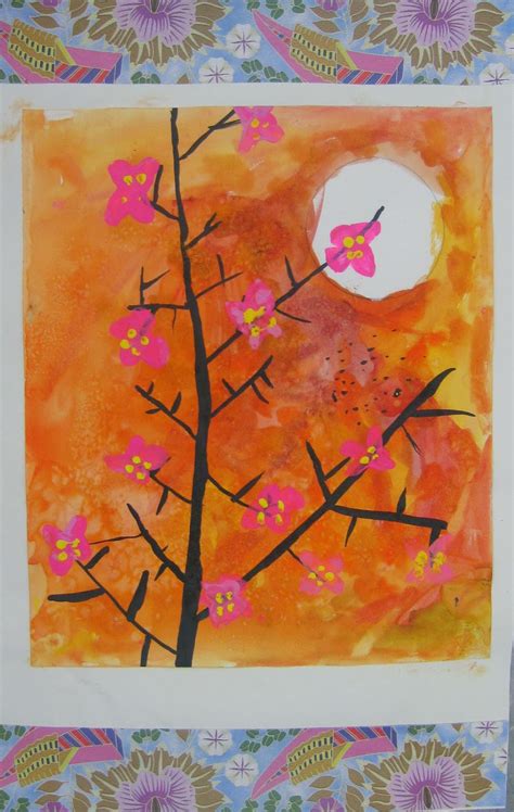 Cassie Stephens In The Art Room Cherry Blossom Trees By Second Grade