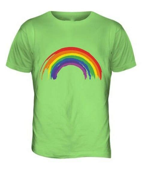 Camiseta Pintada Del Arco Iris Para Hombres Camiseta Top Tlgbt