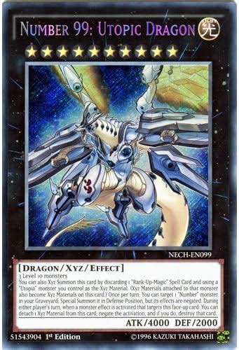Nech En099 1st Ed Number 99 Utopic Dragon Secret Rare Card The New