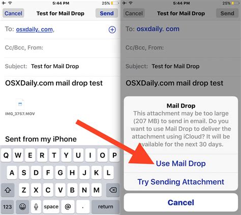 How To Use Mail Drop In Ios For Sending Large Files Via Email