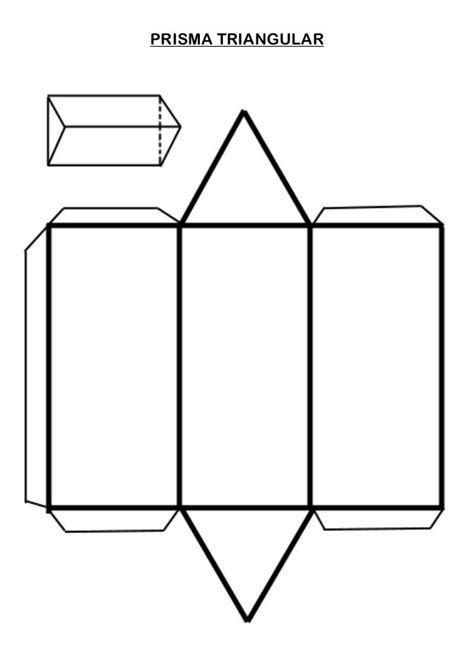 Prisma Triangular Cuerpos Geometricos Para Armar Figuras Geometricas