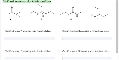 Solved Classify Each Structure According To Its Functional Chegg