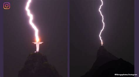 Photographer Captures The Exact Moment When Lightning Struck Christ The