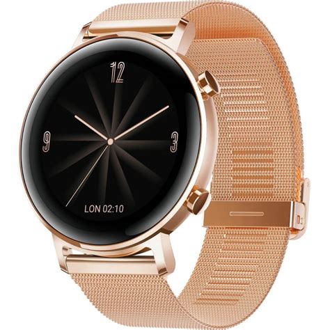 The huawei watch gt 2 features an astonishing 2 week battery life, classic minimal design, sleep and heart rate monitoring, and precise gps tracking. Huawei Watch GT 2 Rose Gold (55024610) | T.S.BOHEMIA