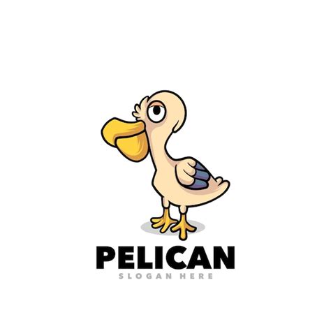 Premium Vector Pelican Bird Cartoon Mascot Logo
