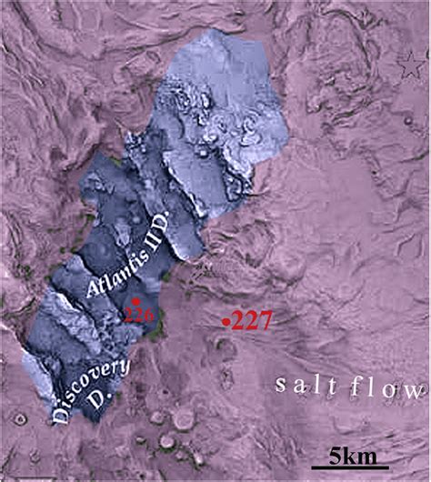 A Shaded Relief Bathymetry Map Of The Atlantis Ii And Discovery Deeps