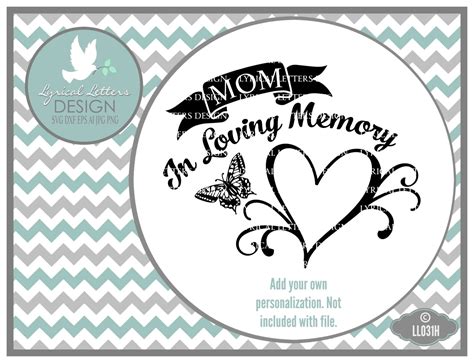 In Loving Memory LL031 H SVG Cutting File Graphic Design