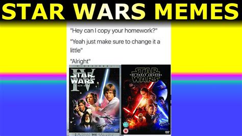 Star Wars Memes Monday Memeday 30 Youtube