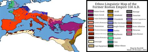 ethno linguistic map of the former roman empire by basil48 on deviantart