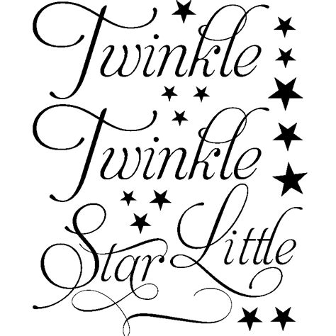 Wall Decal Twinkle Twinkle Little Star Wall Decal Quote Wall Stickers English Ambiance Sticker