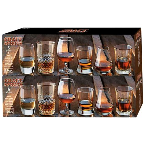 Libbey Whiskey Tasting Glasses 6 Piece Assortment Set Pack Of 2