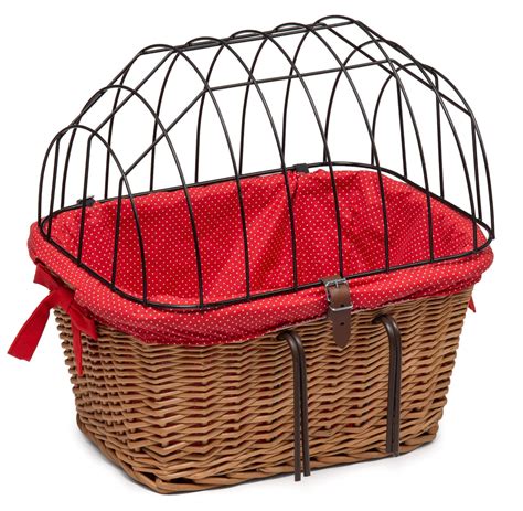 Wicker Bicycle Pet Carrier Basket With Liner — Prestige Wicker