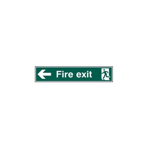 Fire Exit With Man Running Left And Left Arrow