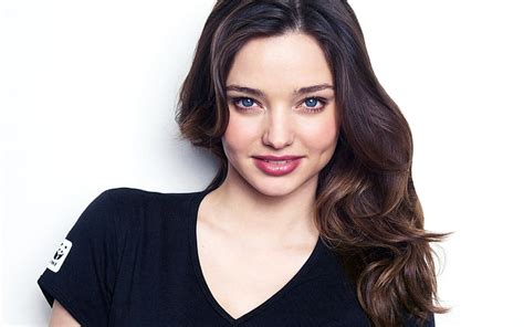 Hd Wallpaper Miranda Kerr Women Model Brunette Blue Eyes Face