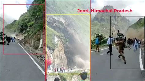 Viral Video Himachal Pradesh Massive Landslide Caught On Camera On Shimla Kinnaur National