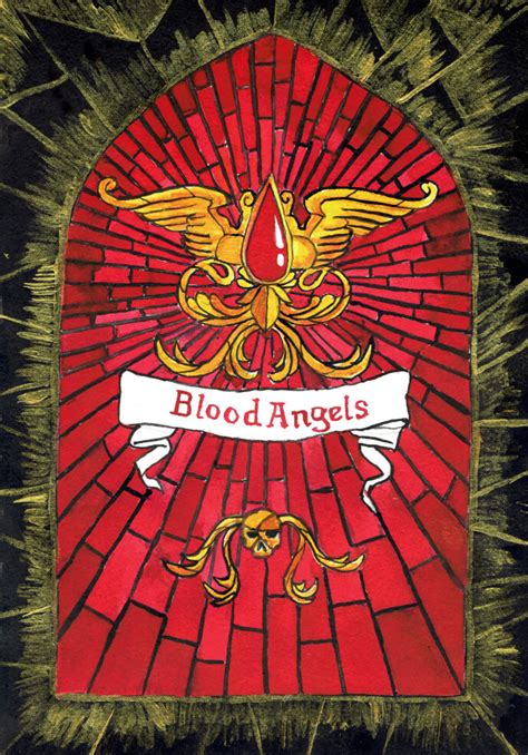 Artstation Stained Glass Blood Angels Warhammer 40k