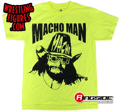 Macho Man Randy Savage Neon Green Wwe T Shirt Ringside Collectibles