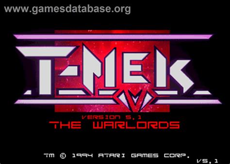 T Mek Arcade Artwork Title Screen