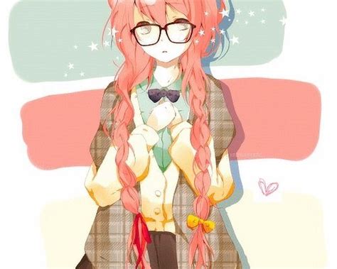 Oo Pink Haired Nerd Anime Pinterest Anime Character Design
