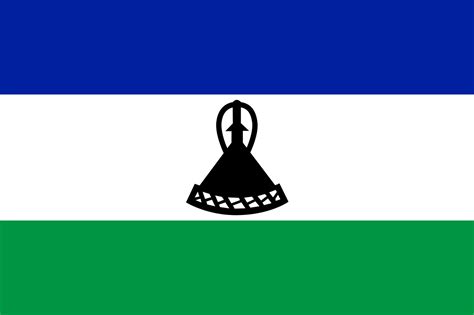 Lesotho covers an area slightly smaller than maryland. Datei:Flag of Lesotho.svg - Wikipedia