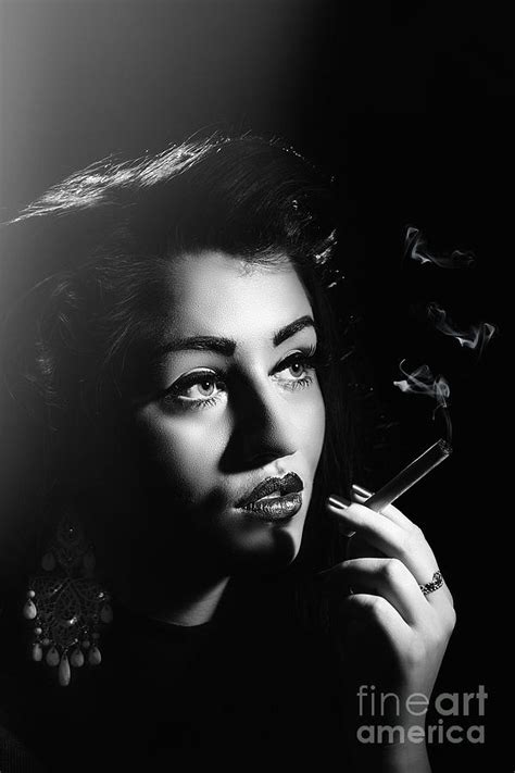 Film Noir Smoking Woman Photograph By Amanda Elwell