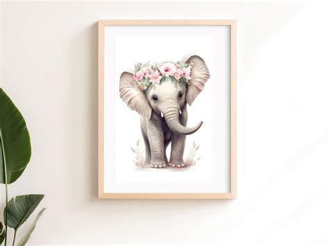 Elefant Print Safari Kinderzimmer Wandkunst Kinderzimmer Etsy De
