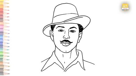 Shaheed Bhagat Singh Drawing Easy How To Draw Bhagat Singh Step By