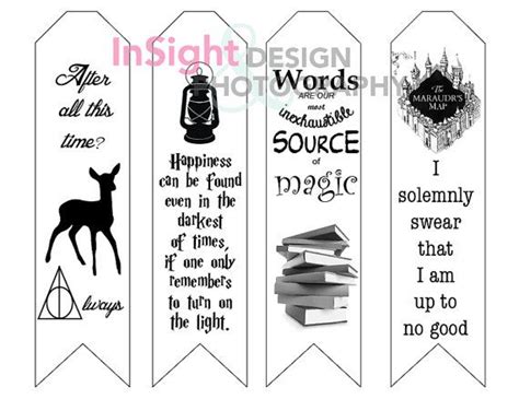 Harry Potter Printable Bookmarks | Etsy