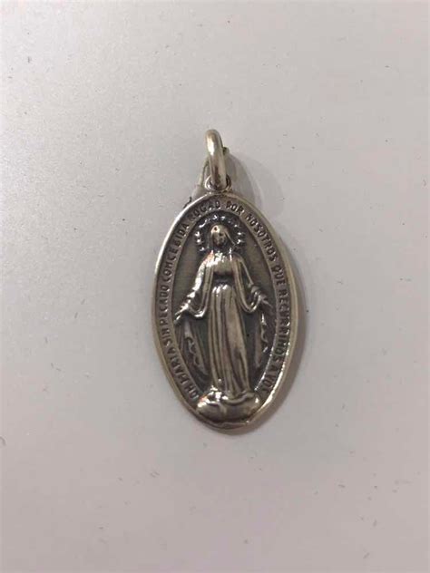 Medalla Virgen Milagrosa En Plata 925 27x17 Cm Tuset 99000 En
