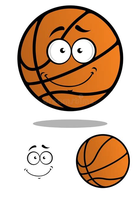 Smiling Basketball Cartoon Character Stock Vector Illustration Of
