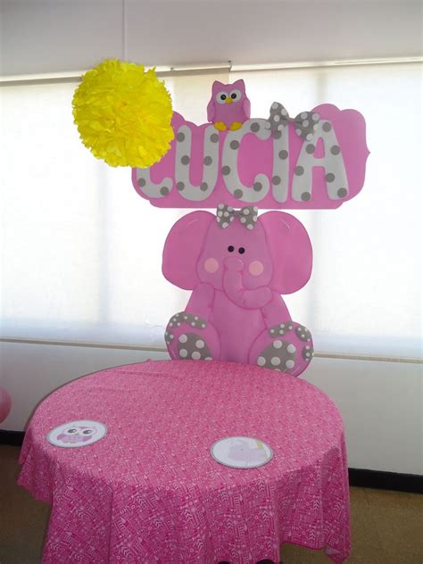 Decoración Baby Shower Para Niña Elefante Decoraciones Tematicas