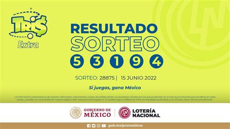 Resultados Lotería Tris Extra Hoy Ganadores Y Números Premiados 15 De Junio As México