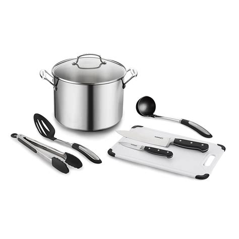 stainless cuisinart classic steel stockpot chef qt essential piece tools goods silver simmer soup kitchenware select pan inch amazon kitchen