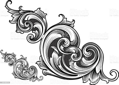 For some reason edwardian clothes intimidate me. Connected Victorian Scroll Stock Illustration - Download ...