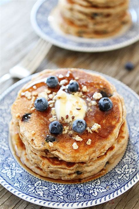 Blueberry Granola Pancake Recipe Whole Wheat Pancakes