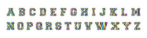 Clipart Psychedelic Alphabet