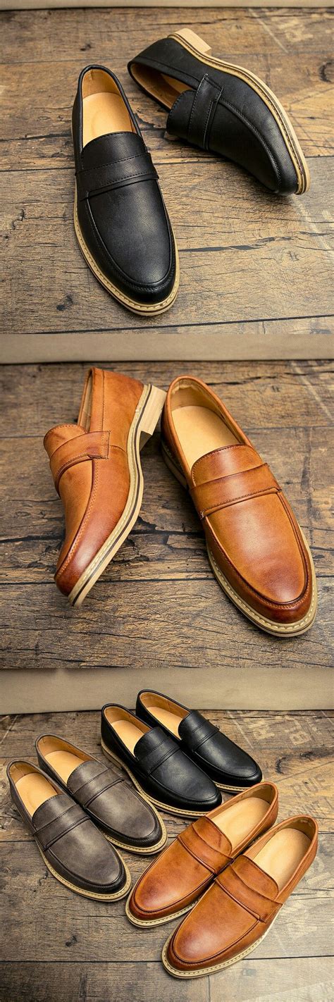New Arrival Vintage Leather Men Dress Shoes Smart Retro Formal Brogue