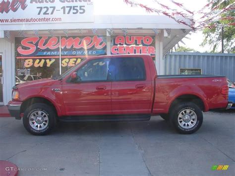 2003 Bright Red Ford F150 Xlt Supercrew 4x4 16107512 Photo 8