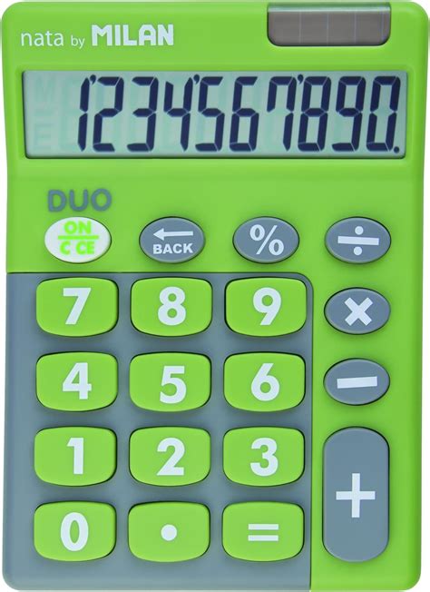 Blister calculadora dígitos teclas Grandes Duo Verde BigaMart