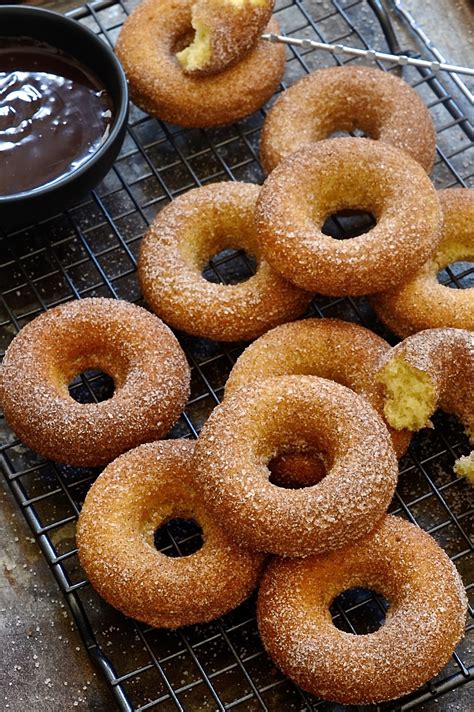 Baked Donuts With Cinnamon Chocolate Ganache Bibbyskitchen Recipes
