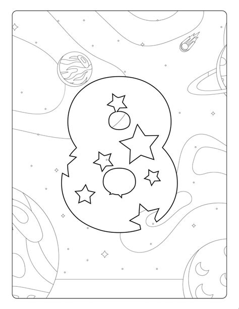 Numbers 1 25 Space Themed Coloring Worksheets Fun For All Etsy