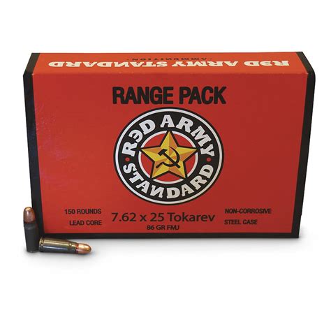 Red Army 762x25mm Tokarev Fmj 86 Grain 150 Rounds 619482 7