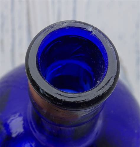 Antique Cobalt Blue Apothecary Bottle Large Victorian Bristol Etsy