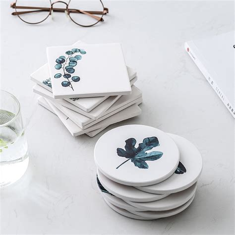 Ins Style Wholesale Ceramic Coaster Stone Drink Coasters Promotional