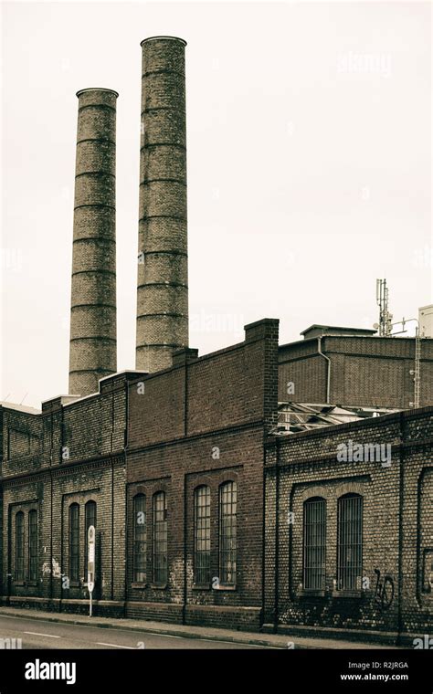 An Old Brick Industrial Chimney Of A Disused Factory Stock Photo Alamy